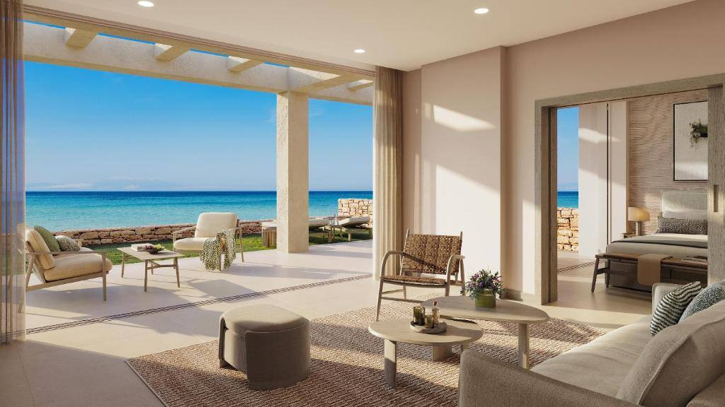 Wohnzimmer mit Blick aufs Meer