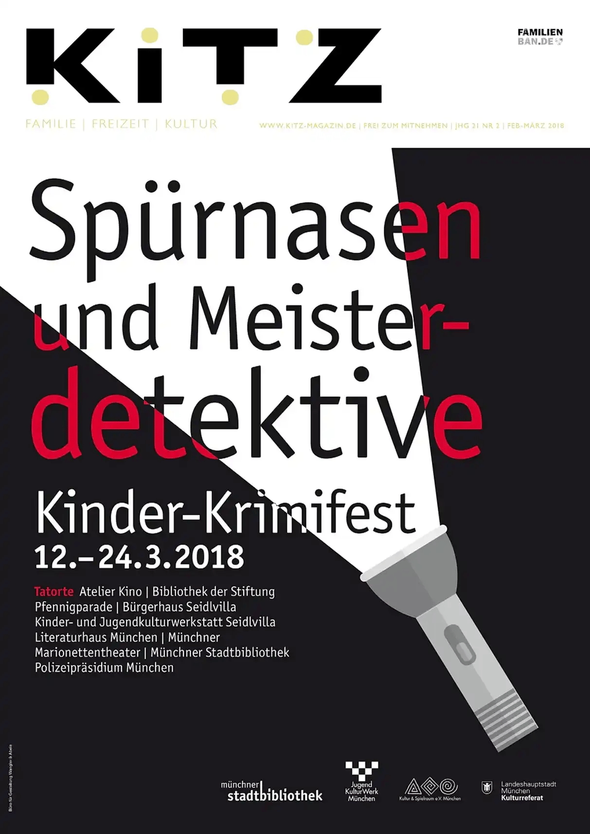 Cover des KITZ Magazins, Heft Februar-März, 2018. Das Magazin berichtet über maßgeschneiderte Familienreisen voller Abenteuer und Exklusivität.