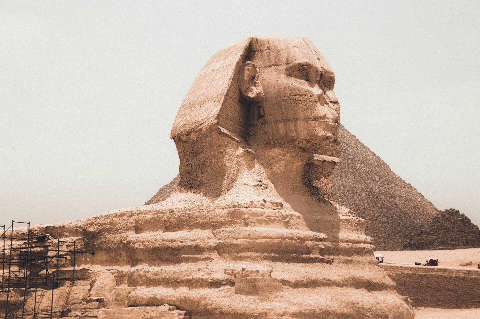 Die Sphinx in Ägypten bei sonnigem Wetter