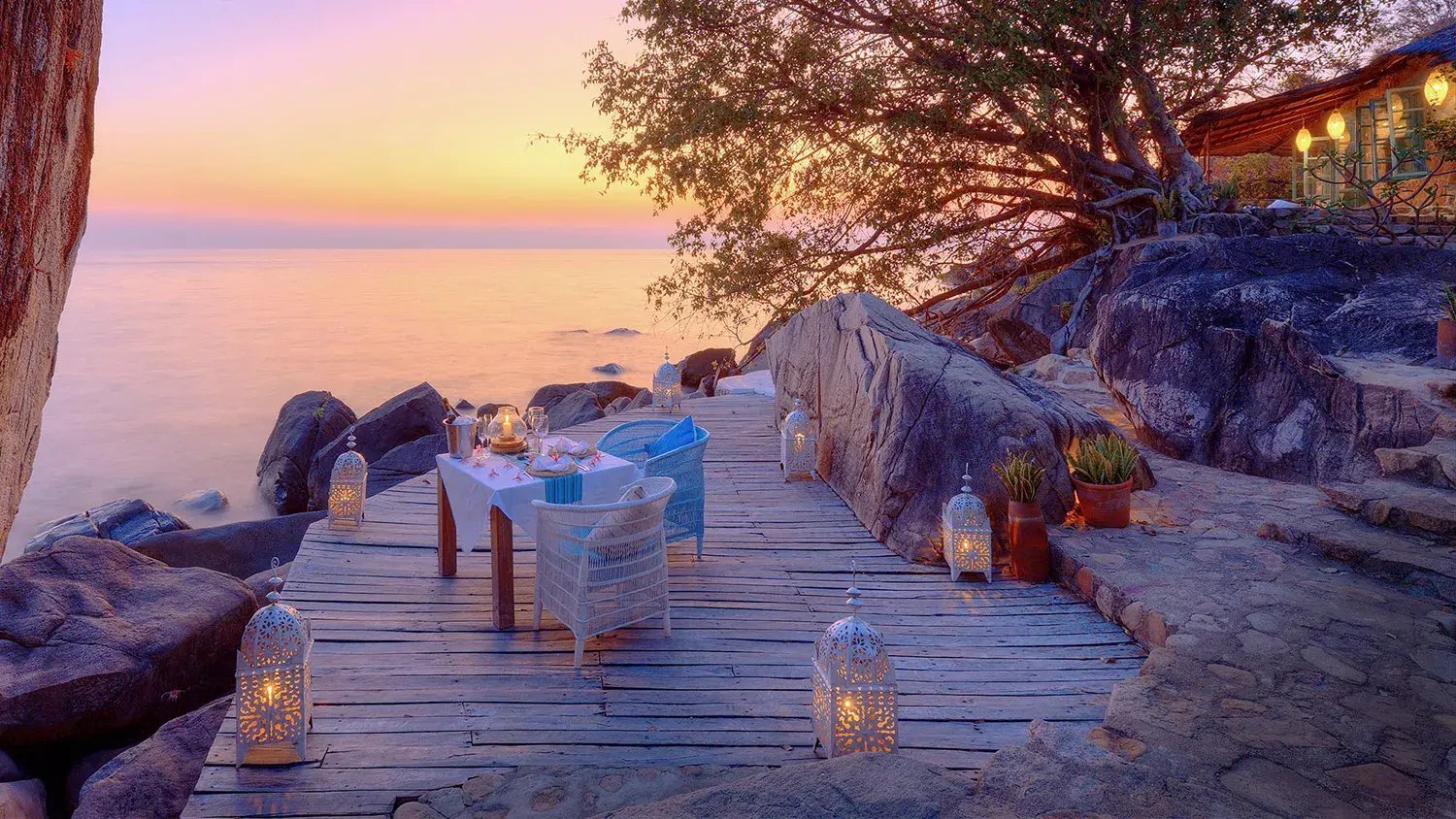 2 malawi kaya mawi lodge romantisches abendessen exklusiv