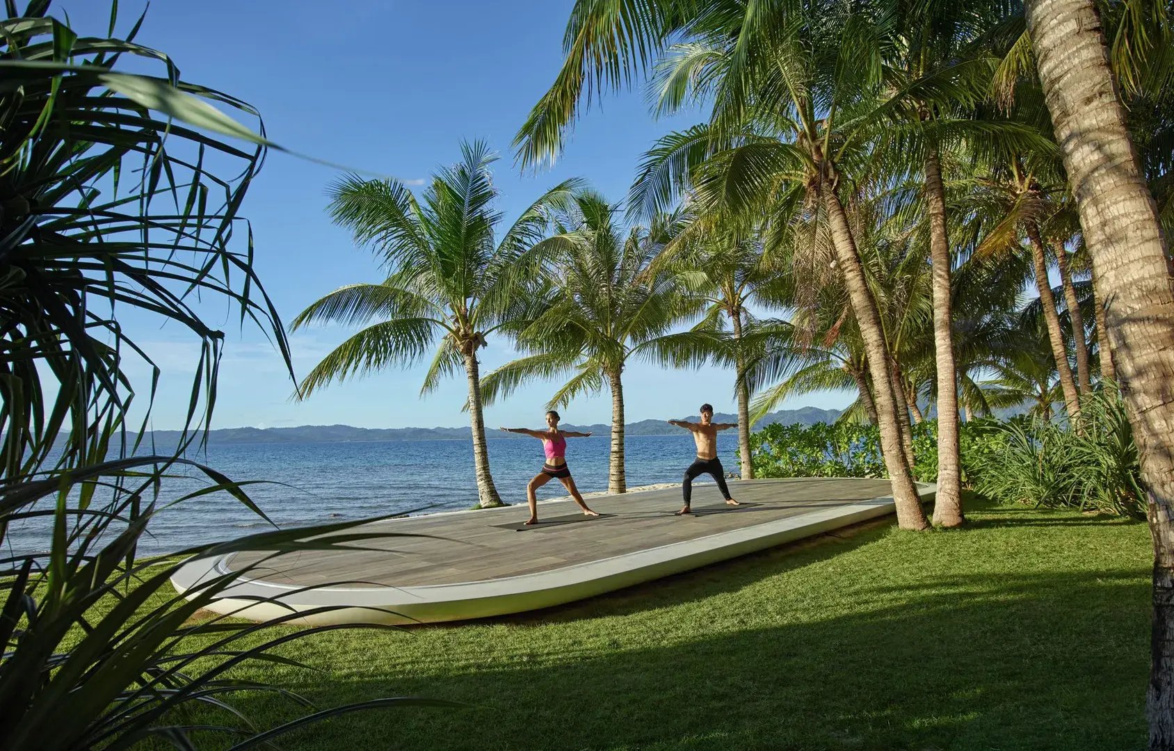 Banwa Outdoor Yoga am Strand
