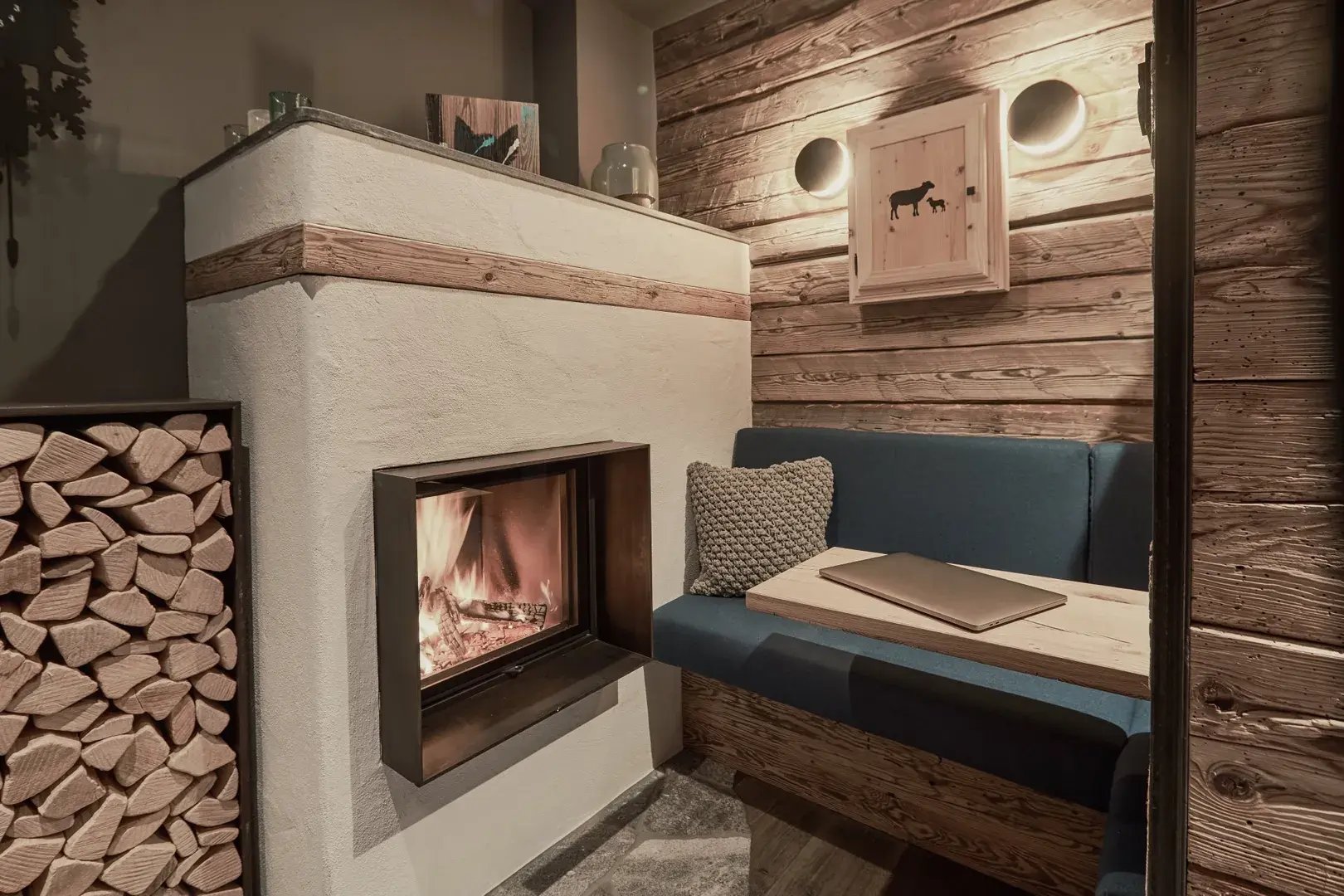 Chalet Bergwärtsgeist Feuerstelle