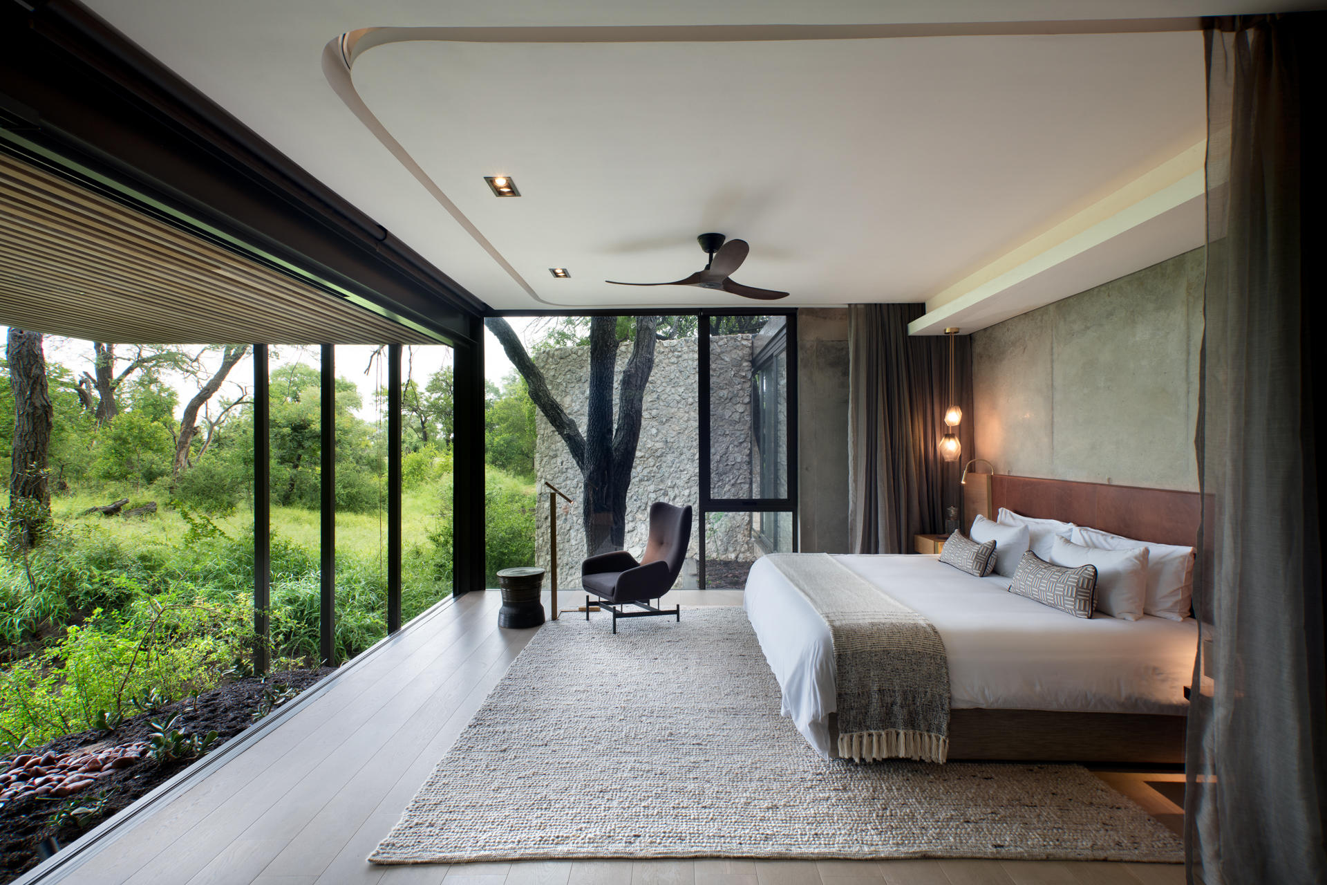 Cheetah Plains Master Bedroom mit Aussicht 