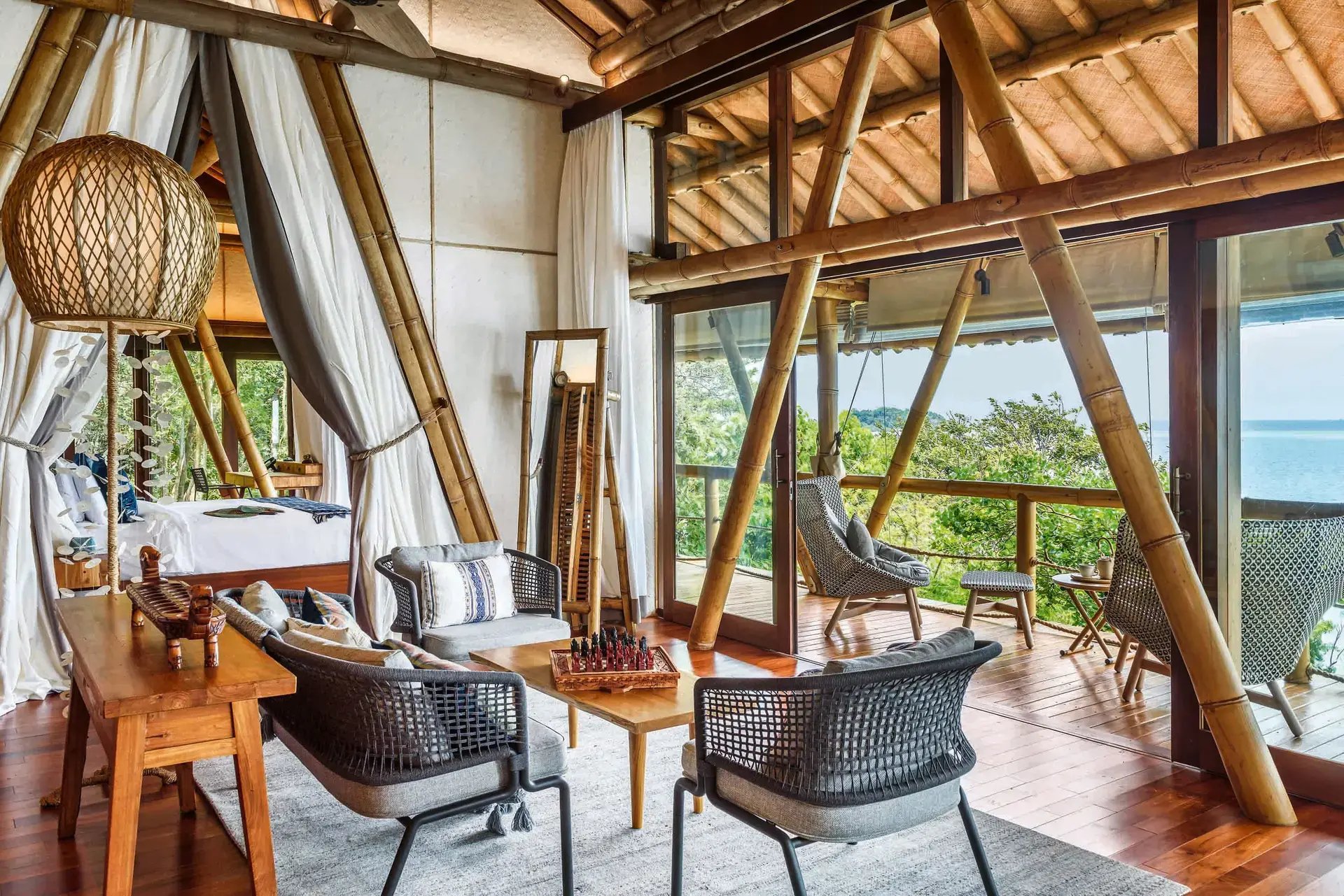 Elang Bambusoptik Wohnzimmer