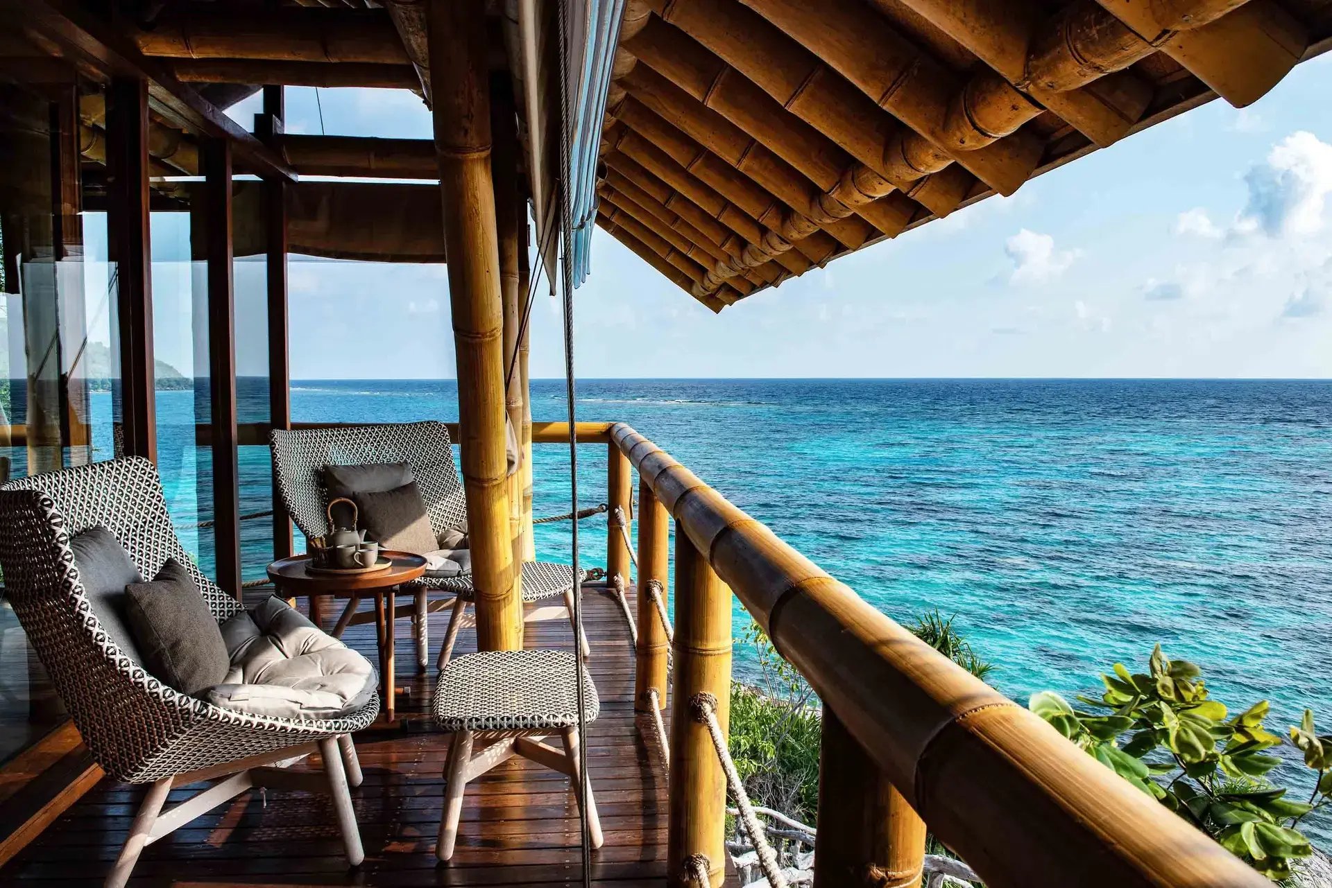 Elang Terrasse der Villa mit Aussicht