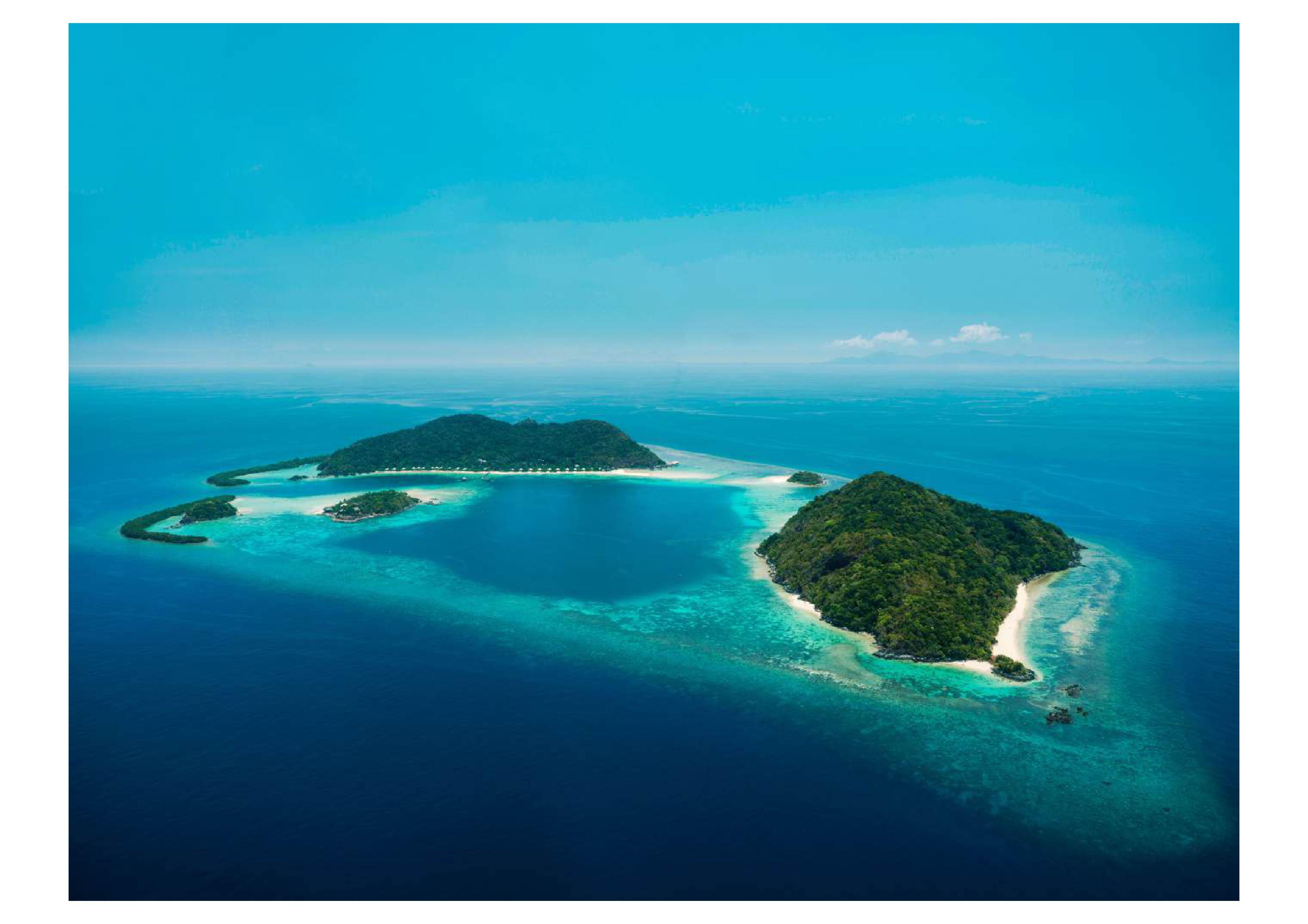 Elang ganze Insel von oben