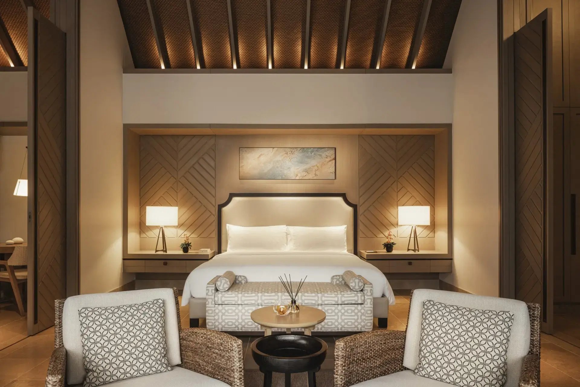 Ithaafushi Private Island Waldorf Astoria Familienluxusreisen TheFamilyProject Betten