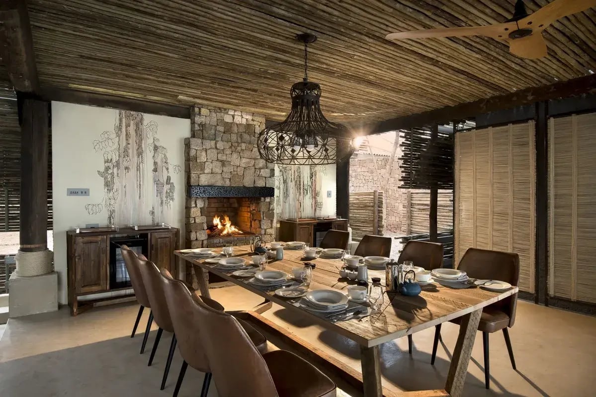 Matetsi River House Essbereich Indoor 