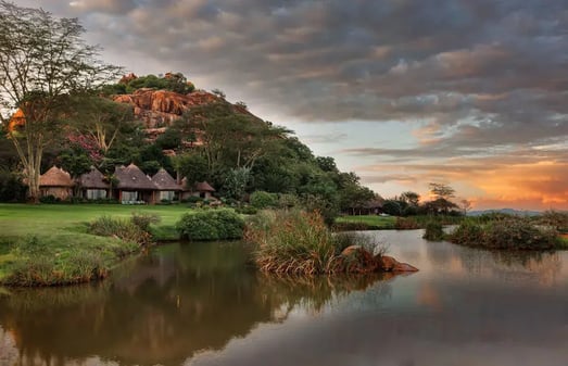 Panoramablick im OL JOGI, einem der bemerkenswertesten privaten Naturschutzgebiete Afrikas