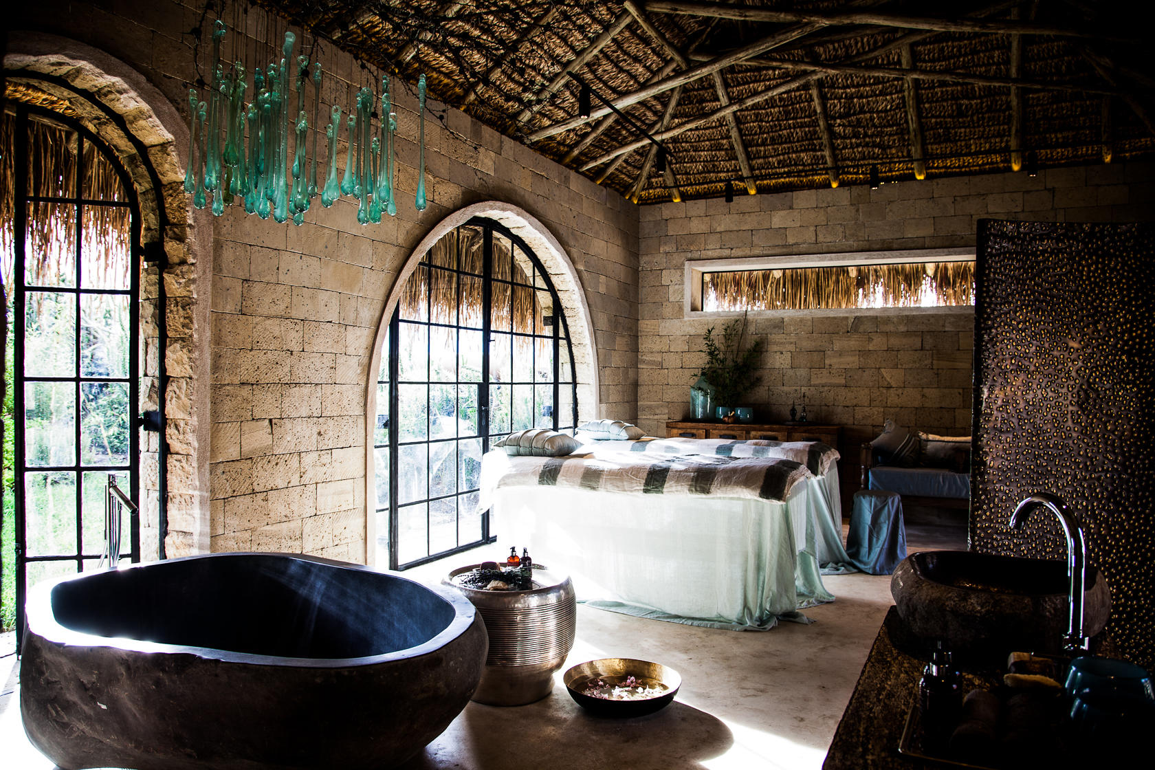Segera Retreat Badewanne Badezimmer 
