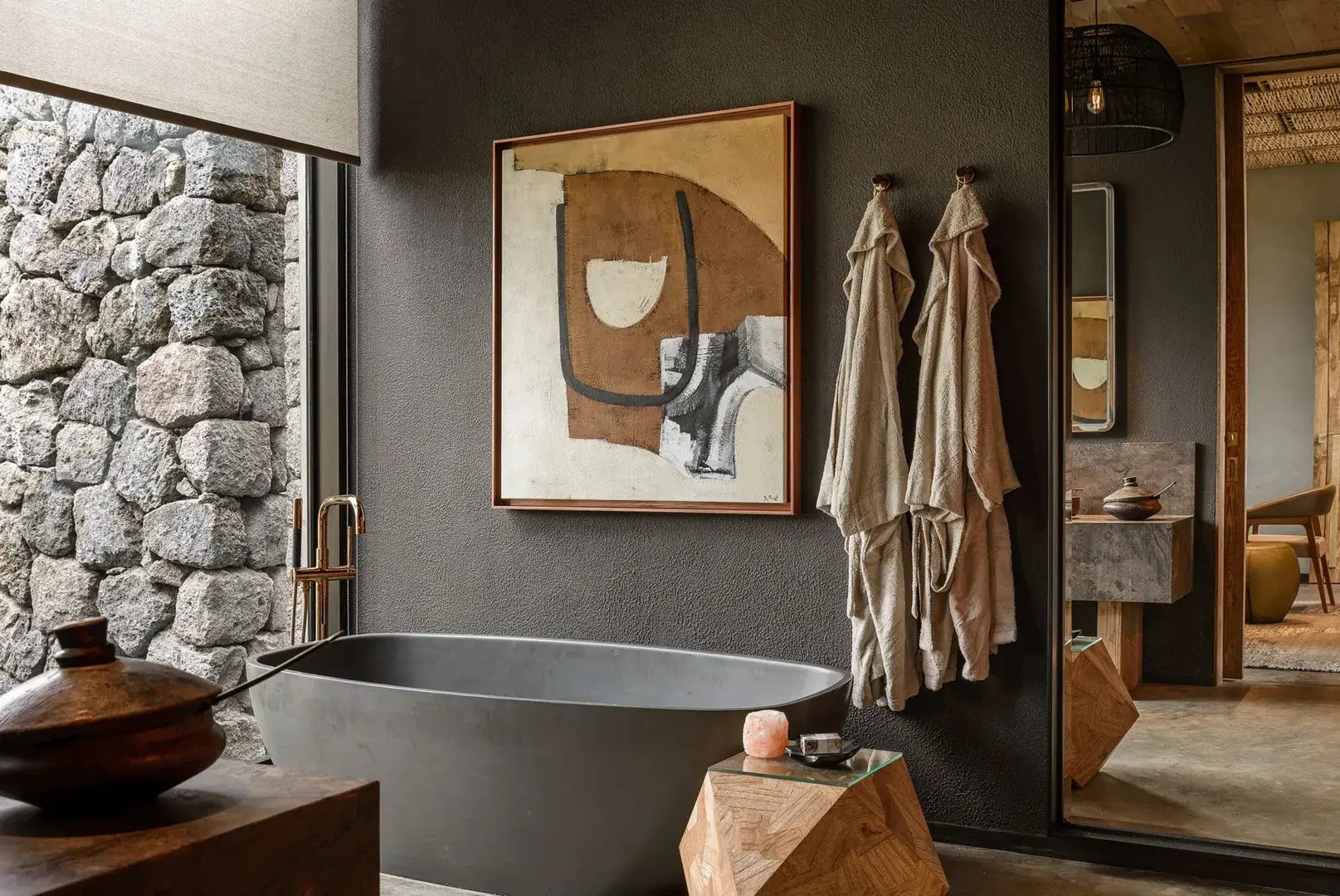 Singita Kataza Badezimmer mit Badewanne