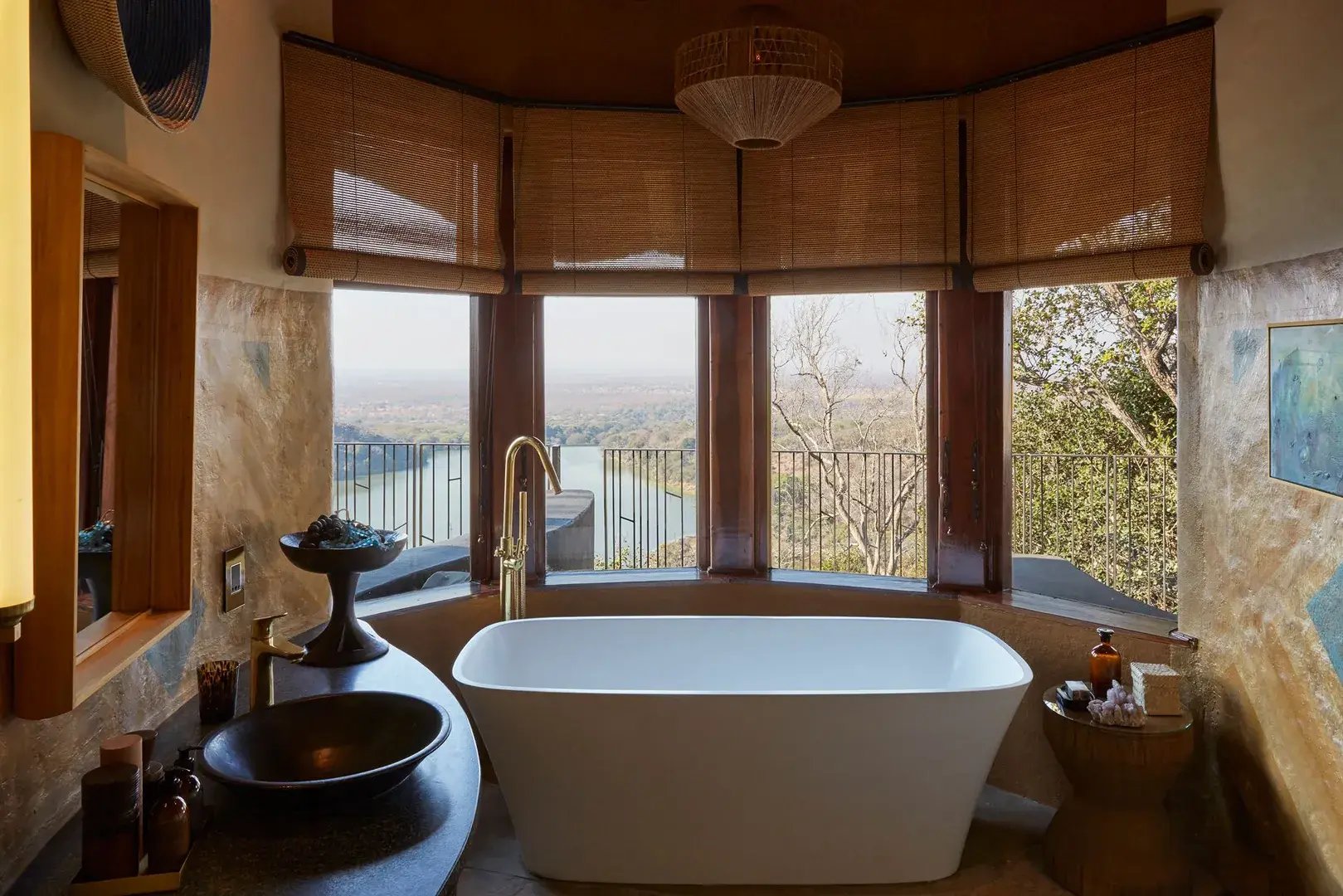 Singita Malilangwe Badezimmer mit Badewanne
