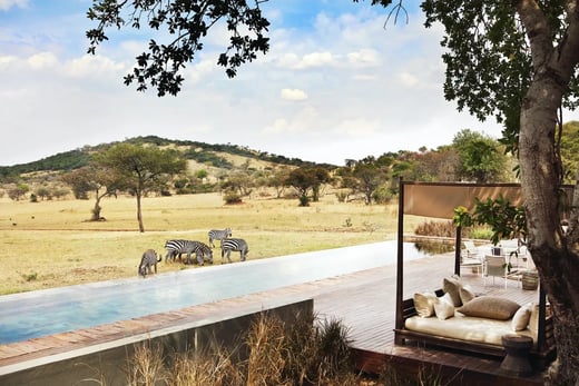 Singita Serengeti Veranda mit Aussicht 