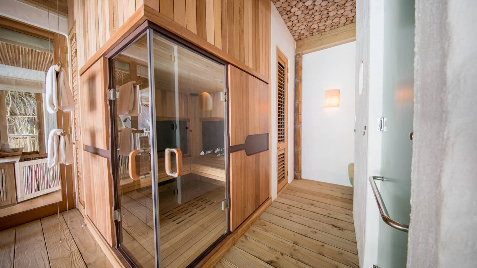 Soneva-Fushi Villa 39 Spabereich Sauna 