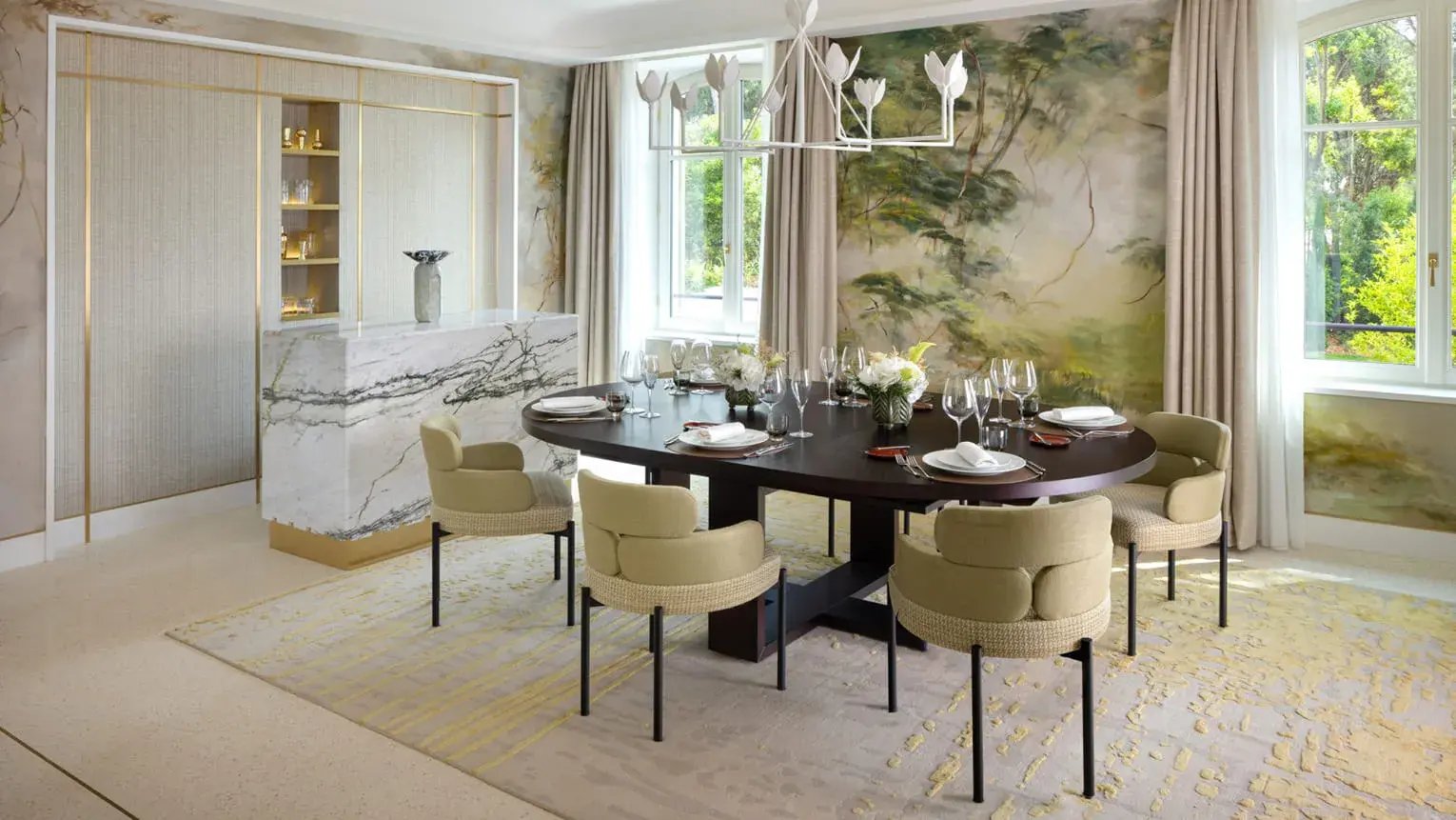 Villa Beauchamp Dining und Barbereich