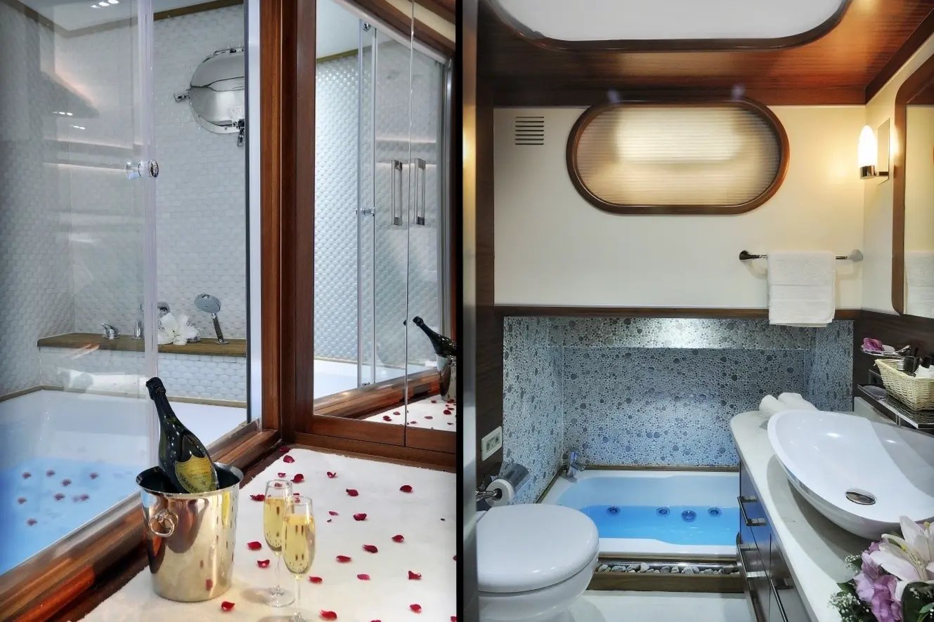 Dolce Mare Private Yacht Familienluxusreisen TheFamilyProject Badezimmer