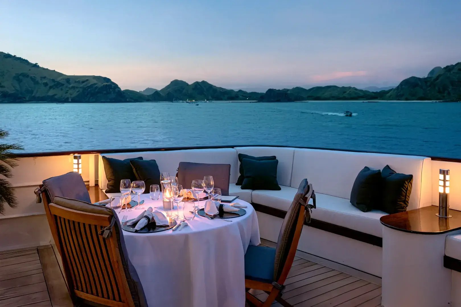 Aqua Blu Aussicht vom Private Dinner an Deck 