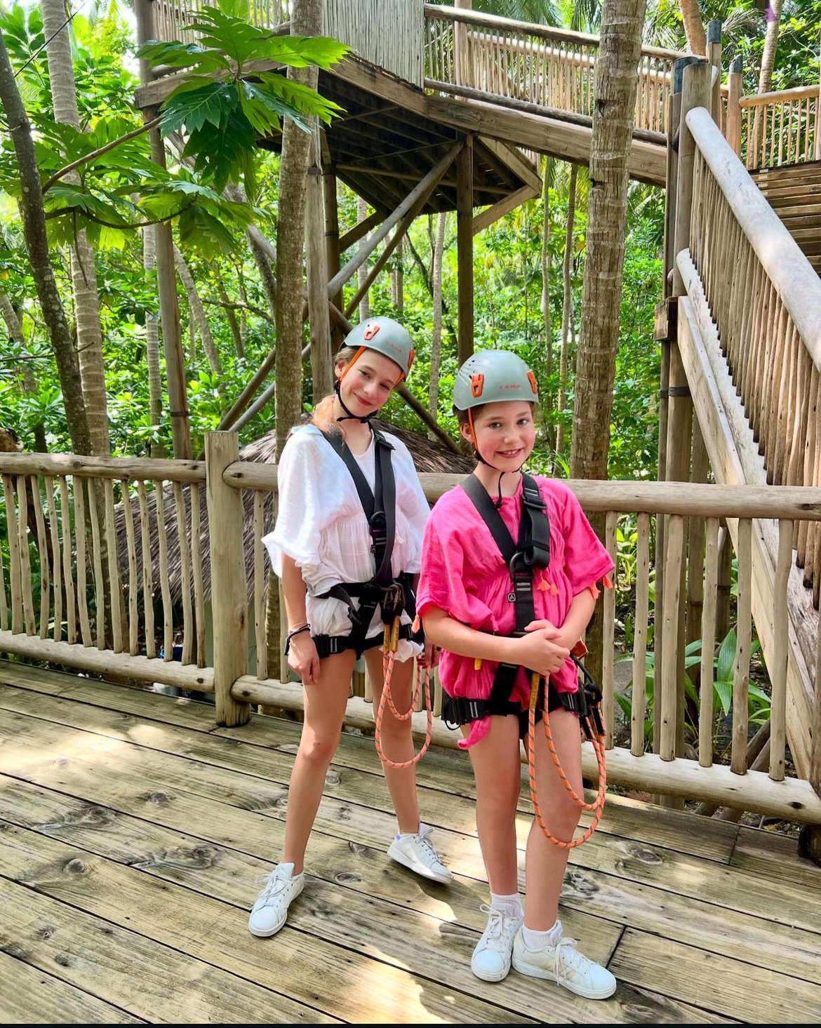Im Kletterpark im Soneva Fushi 