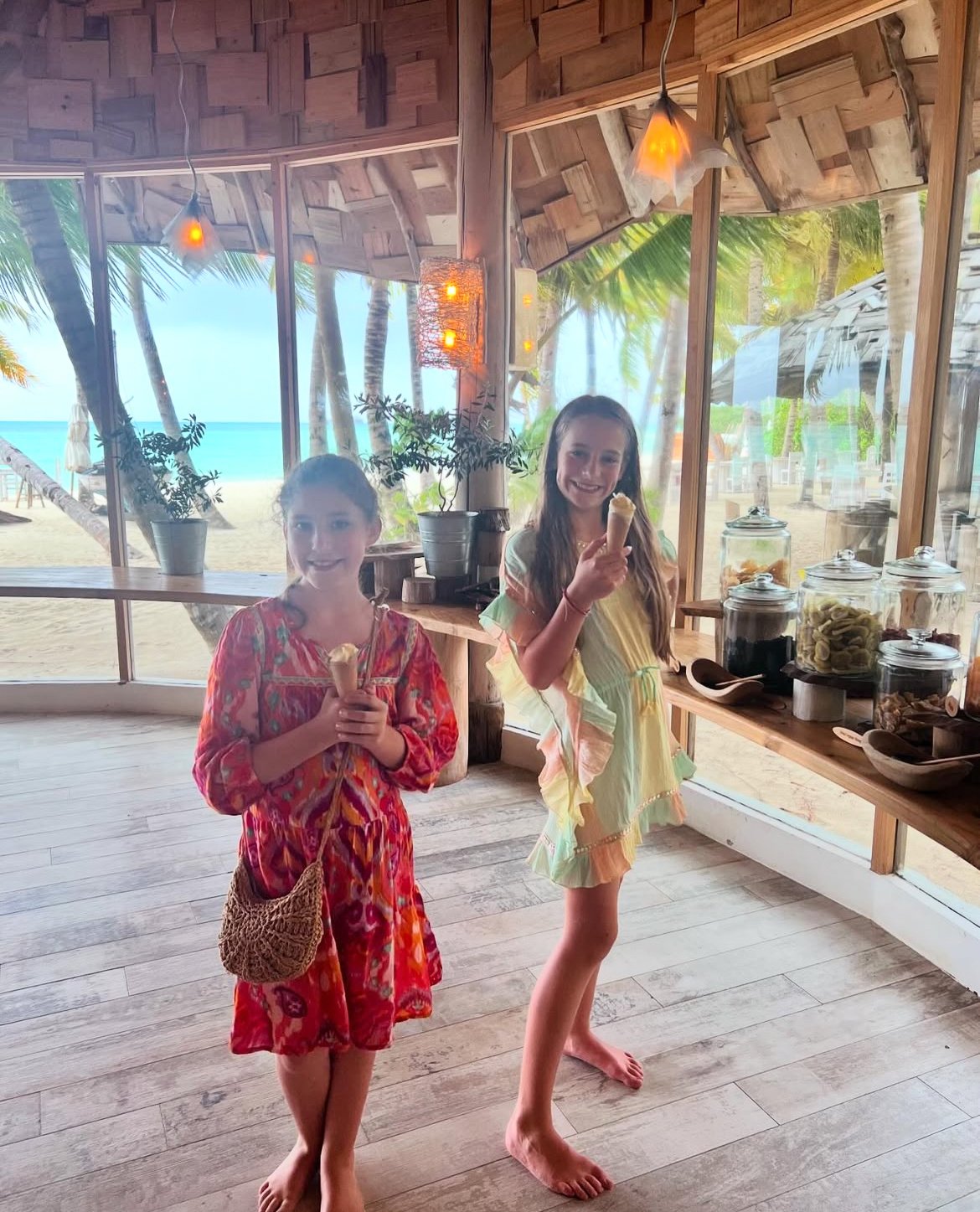 Eis essen im Soneva Jani