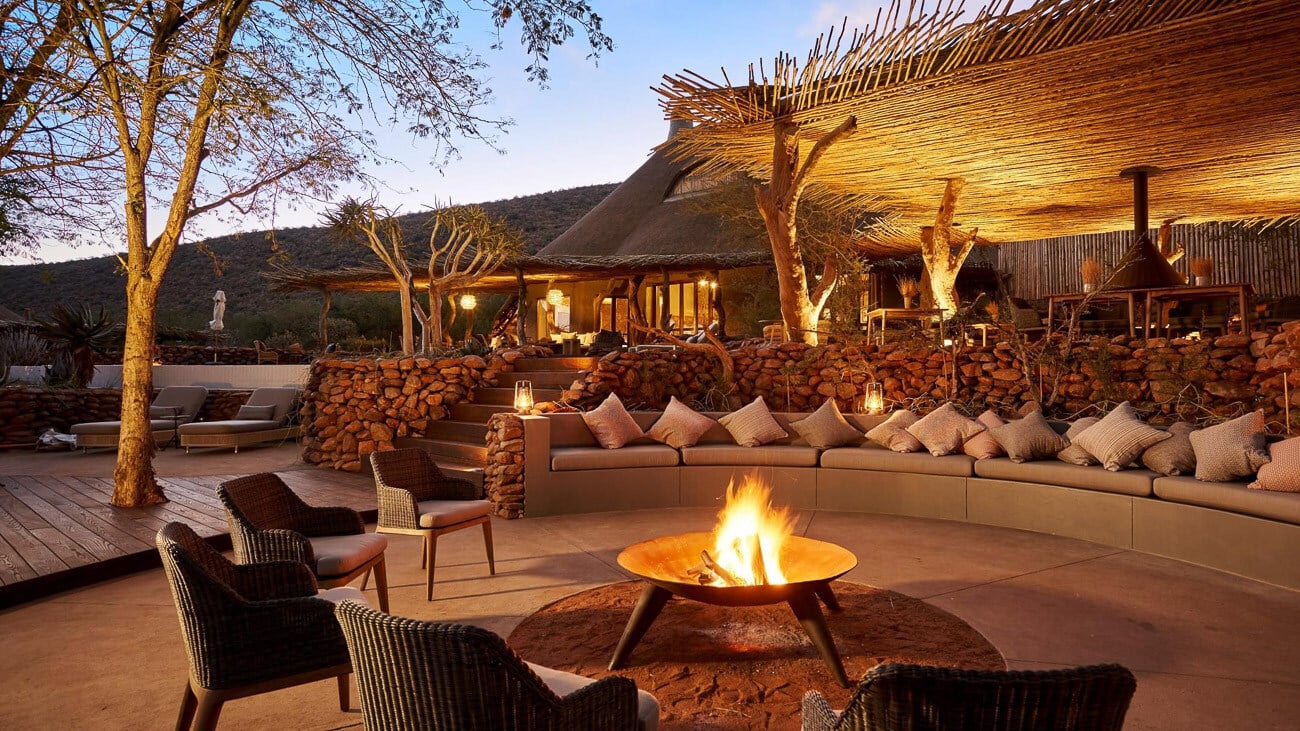 Tswalu-Kalahari-Suedafrika-Reisen-mit-Kindern-Feuerstelle-2