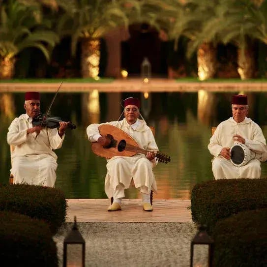 amanjena marrakesch marokko afrika musiker