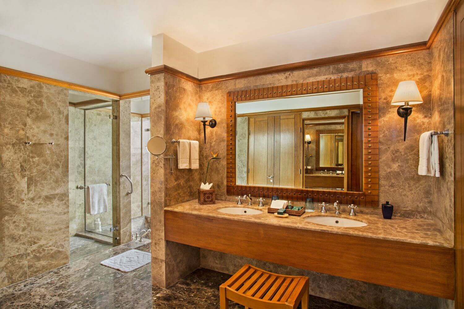 Badezimmer im The Oberoi Sahl Hasheesh