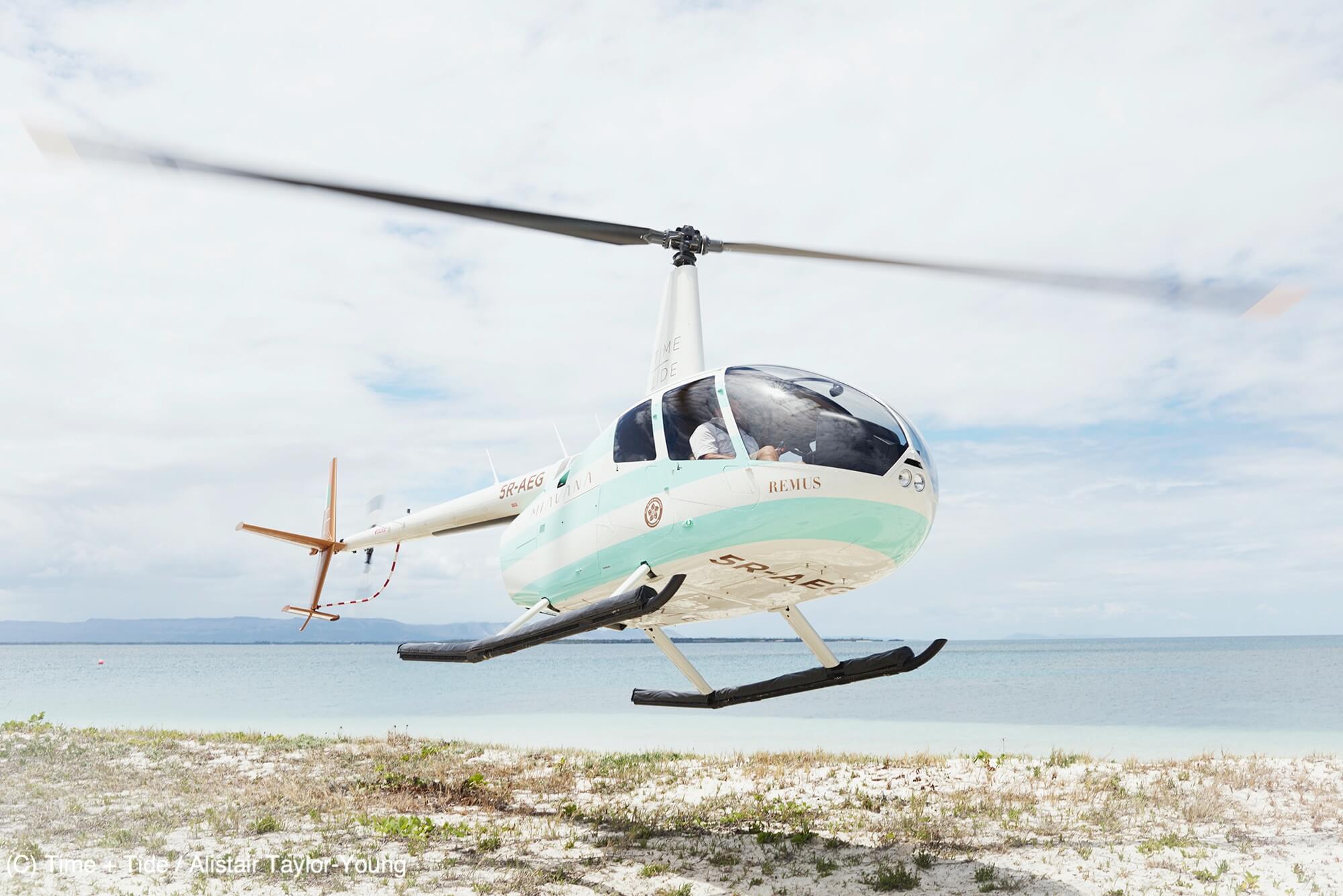 Helikopter am Strand