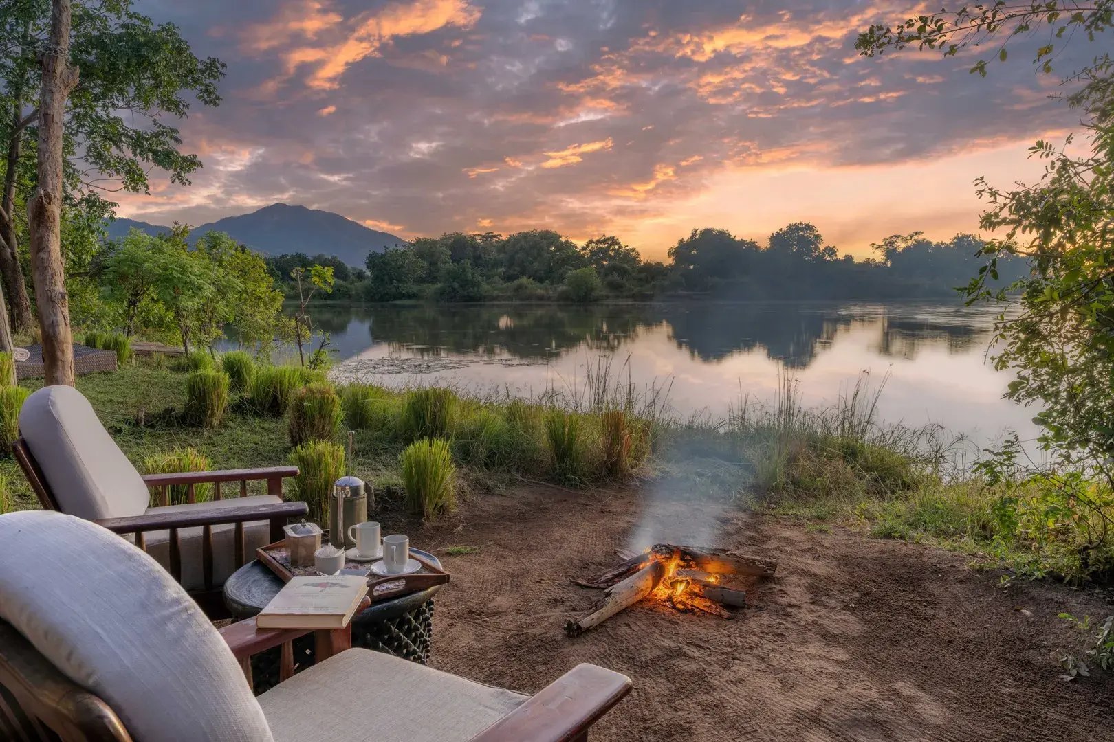 time tide chongwe sambia afrika sitzbereich abend lagerfeuer exklusiv the family project kinderfreundlich familie luxus reisen