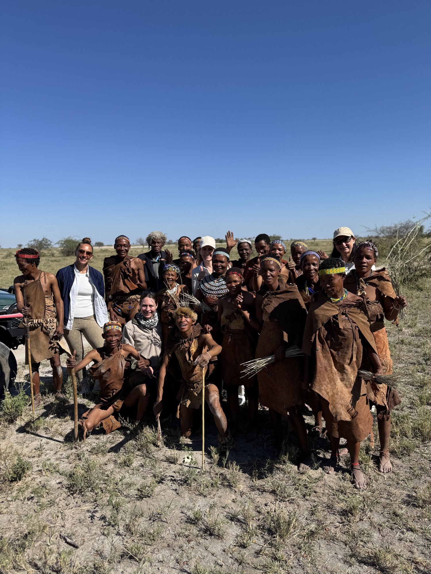Gruppenfoto von Einheimischen in Botswana