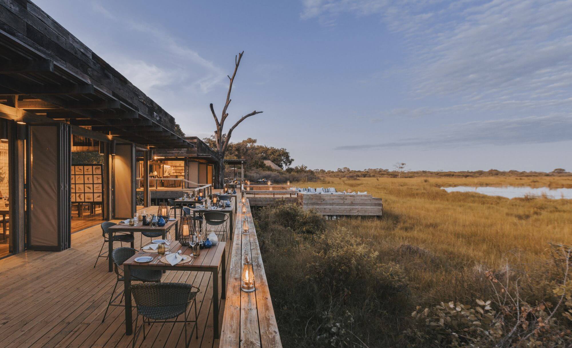 Terrassen mit Ausblick in die Wildnis