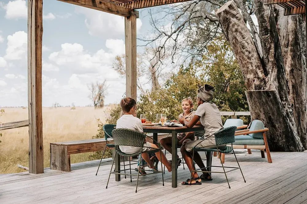 vumbura plains botswana lunch