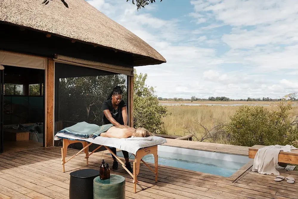 vumbura plains botswana massage