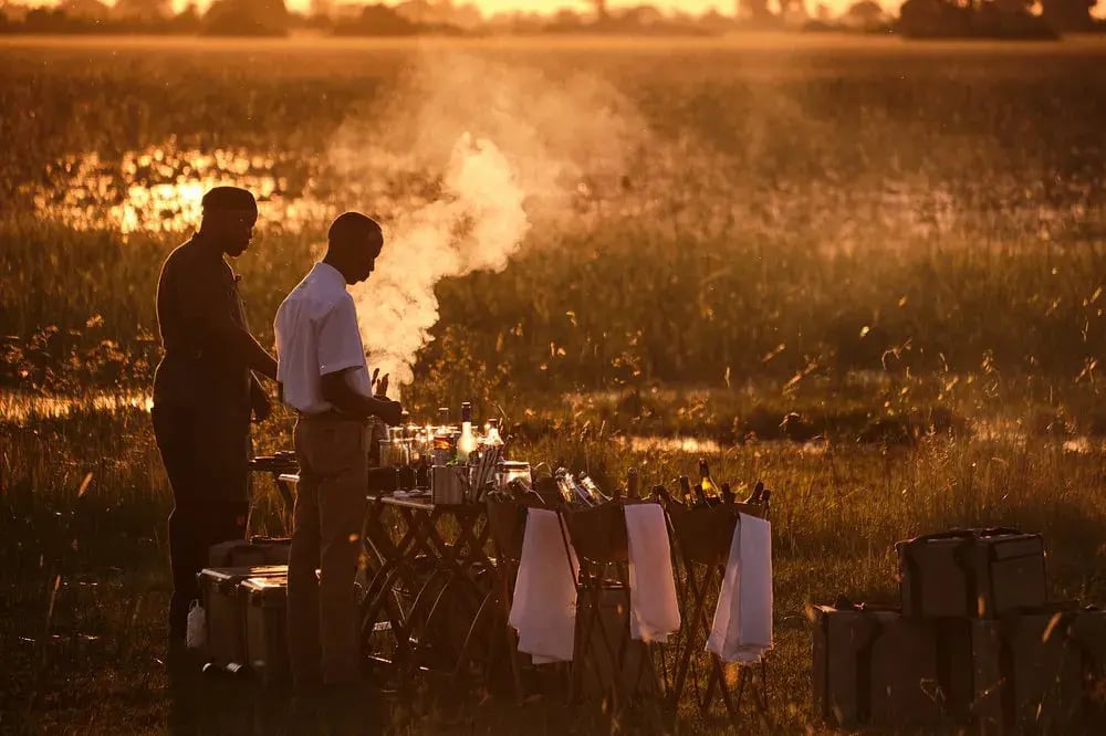 xigera safari lodge botswana sunset