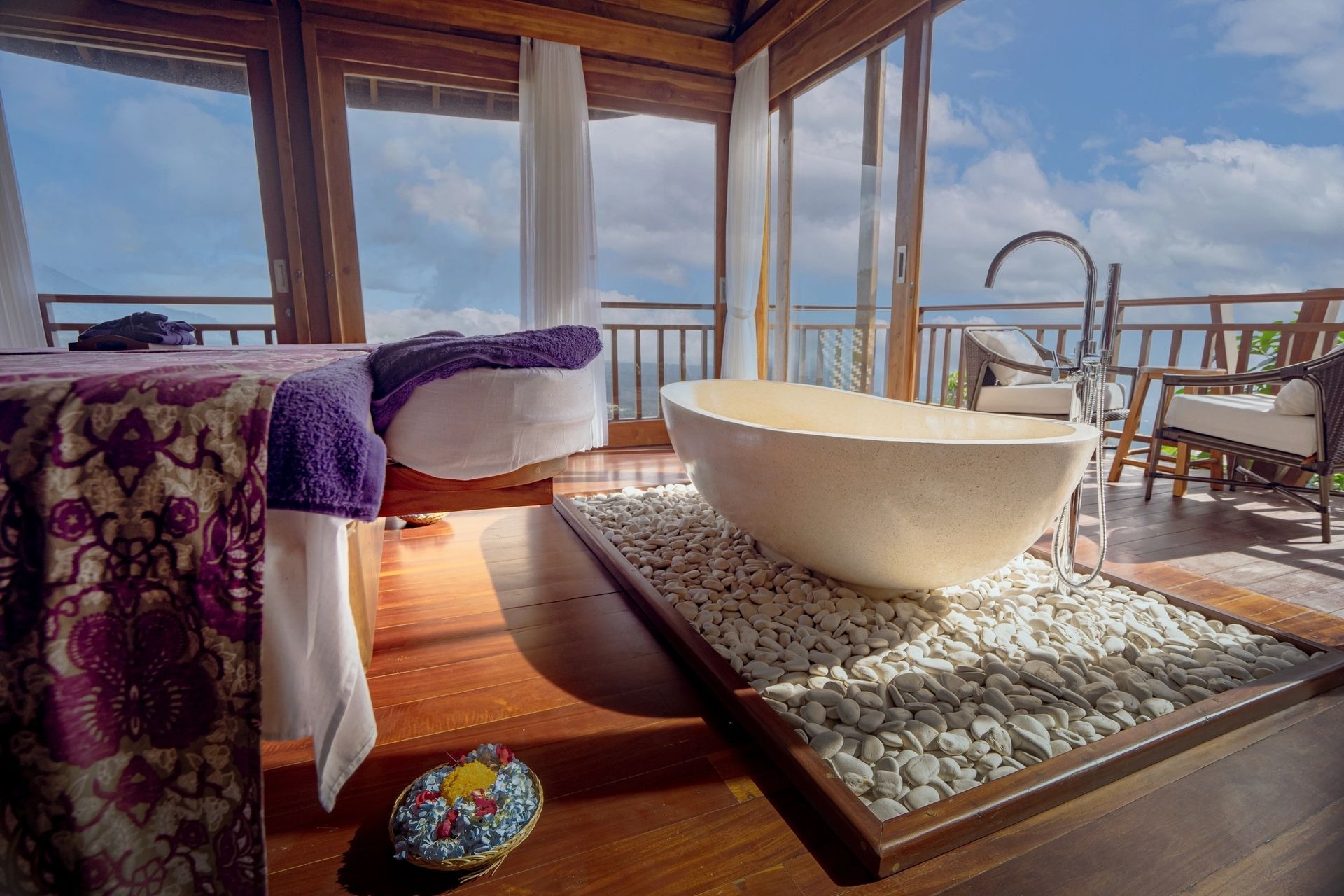 Badewanne mit Ausblick