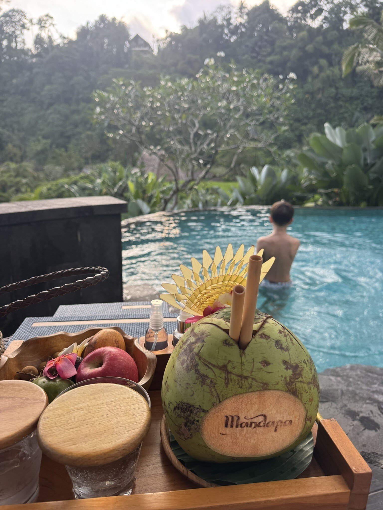 Mandapa Kokosnuss am Pool