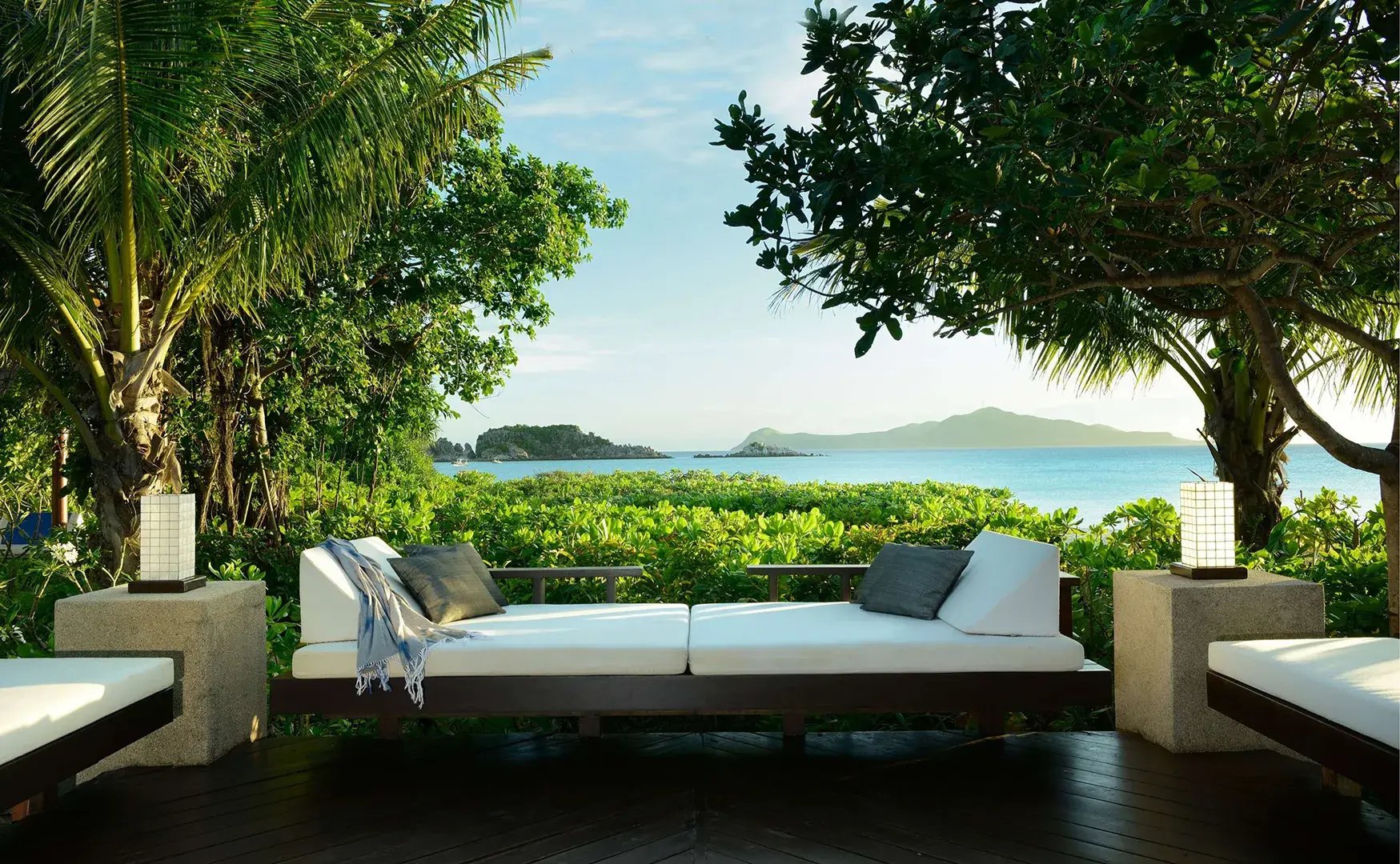 amanpulo palawan philippinen asien pool restaurant abend dinner exklusiv kinderfreundlich the family project familie luxus reisen