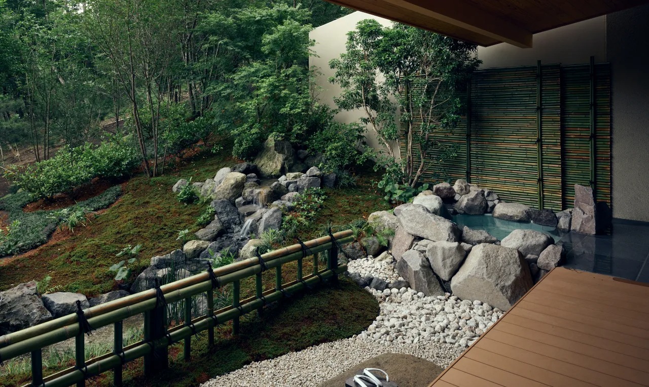 Onsen Bad im Gora Kadan Fuji