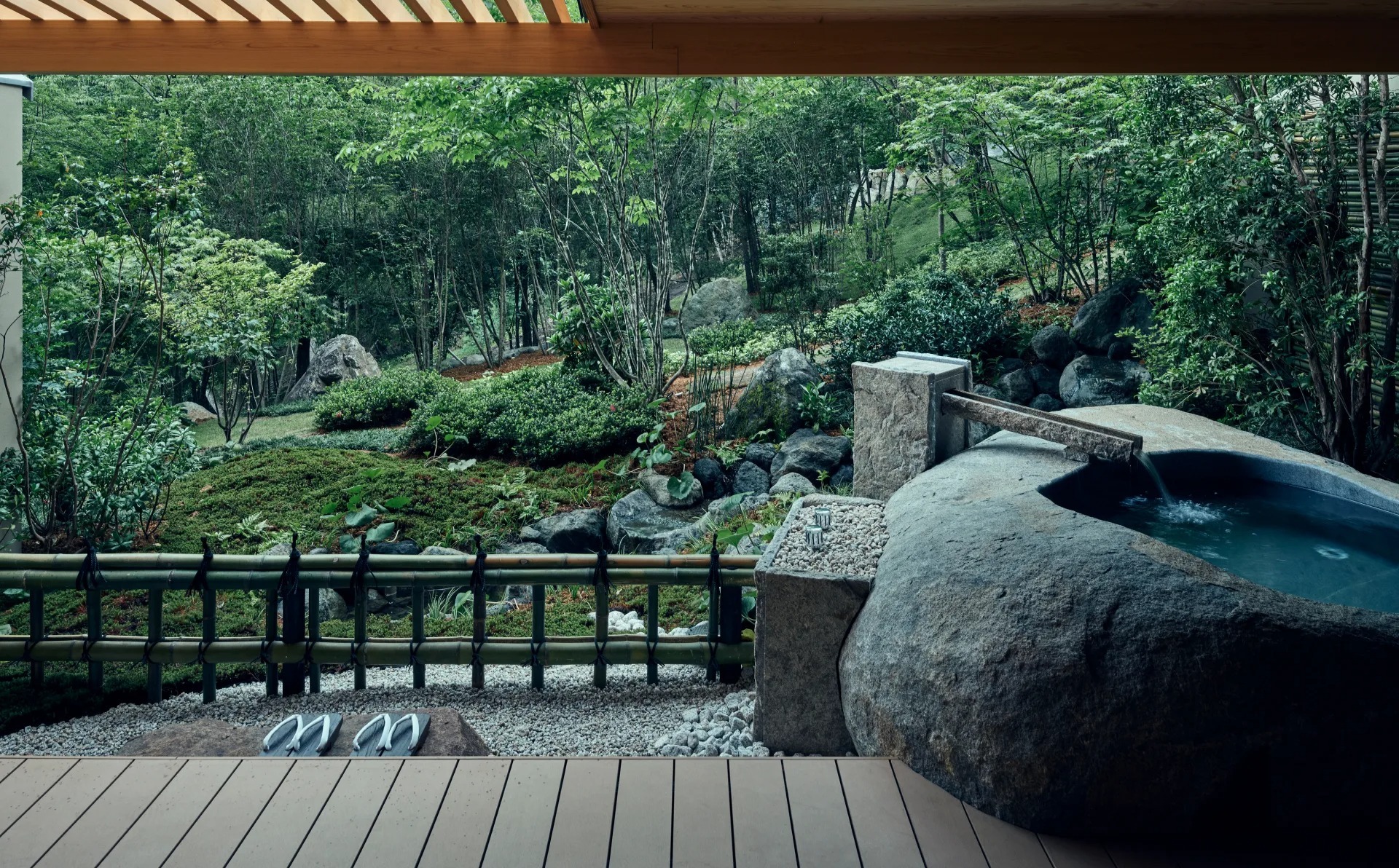 Onsen Bad im Gora Kadan Fuji