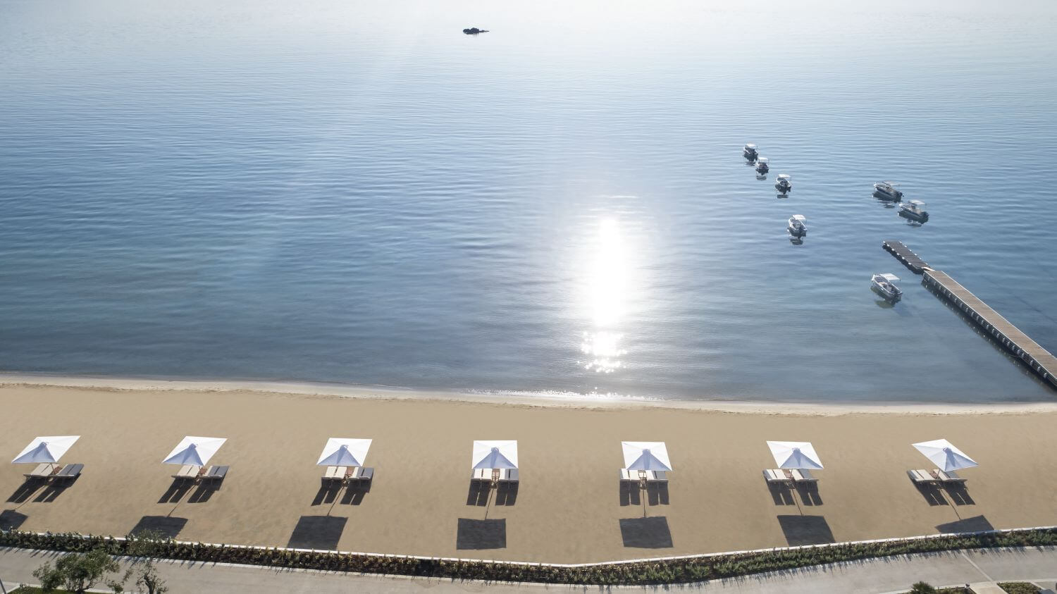 Liegen am Strand.