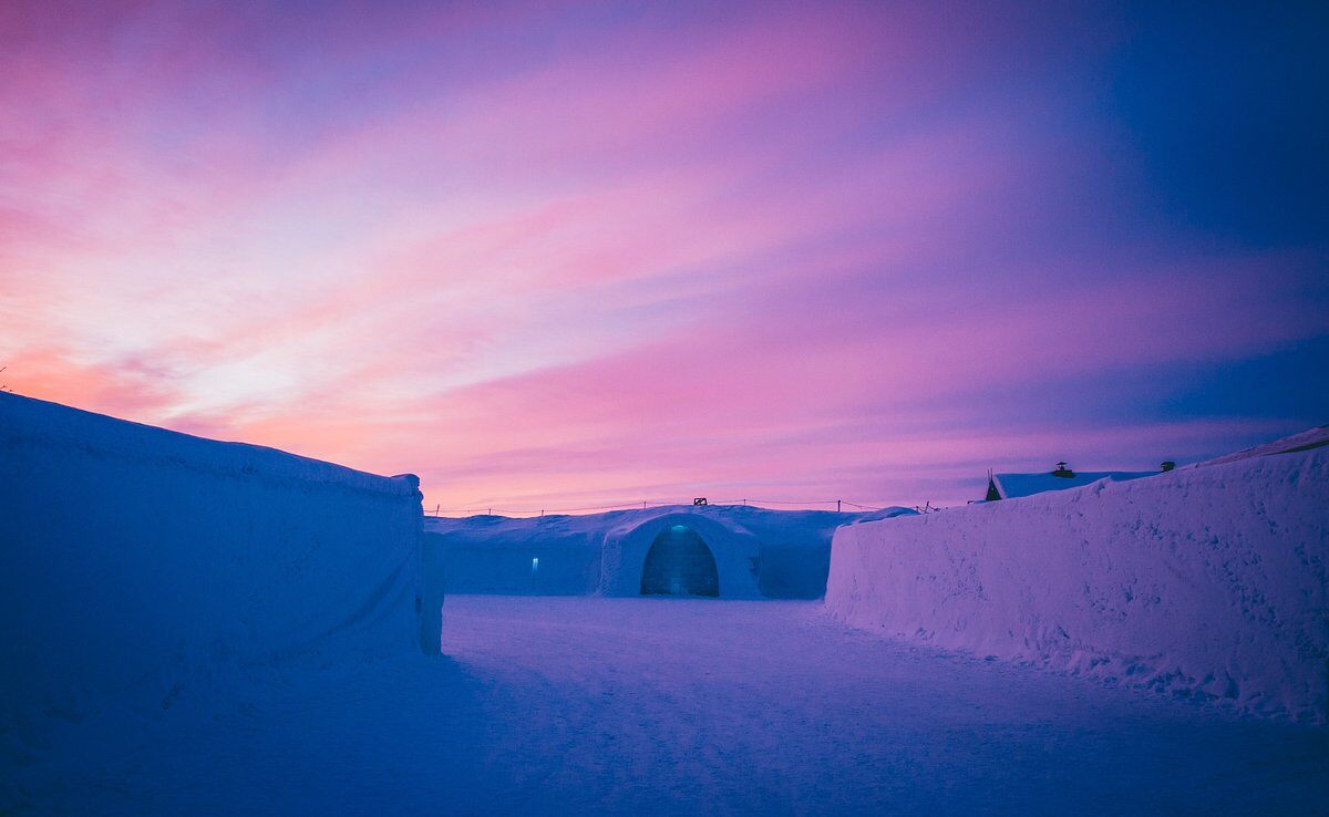 Icehotel Schweden Familienluxusreisen TheFamilyProject Lichter
