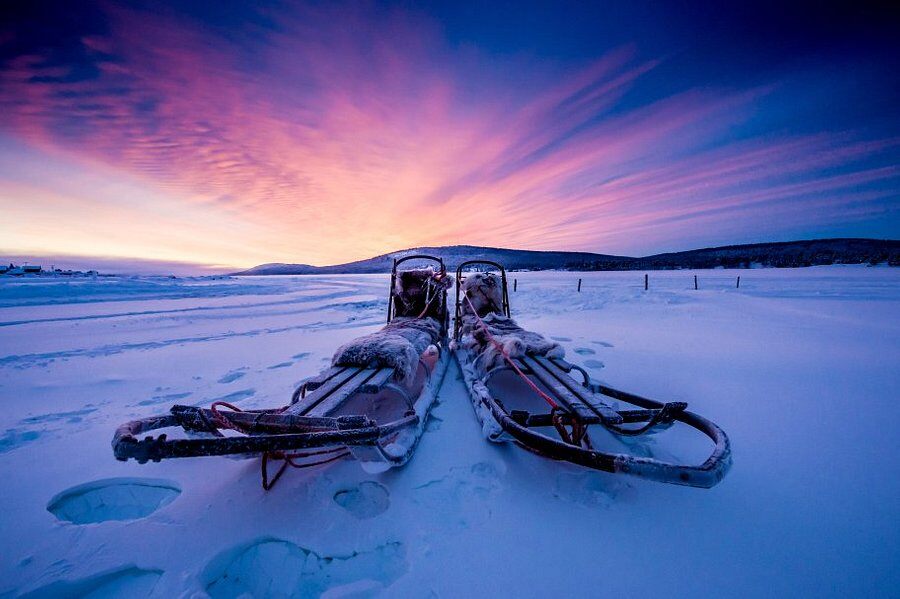 Icehotel Schweden Familienluxusreisen TheFamilyProject Schlitten