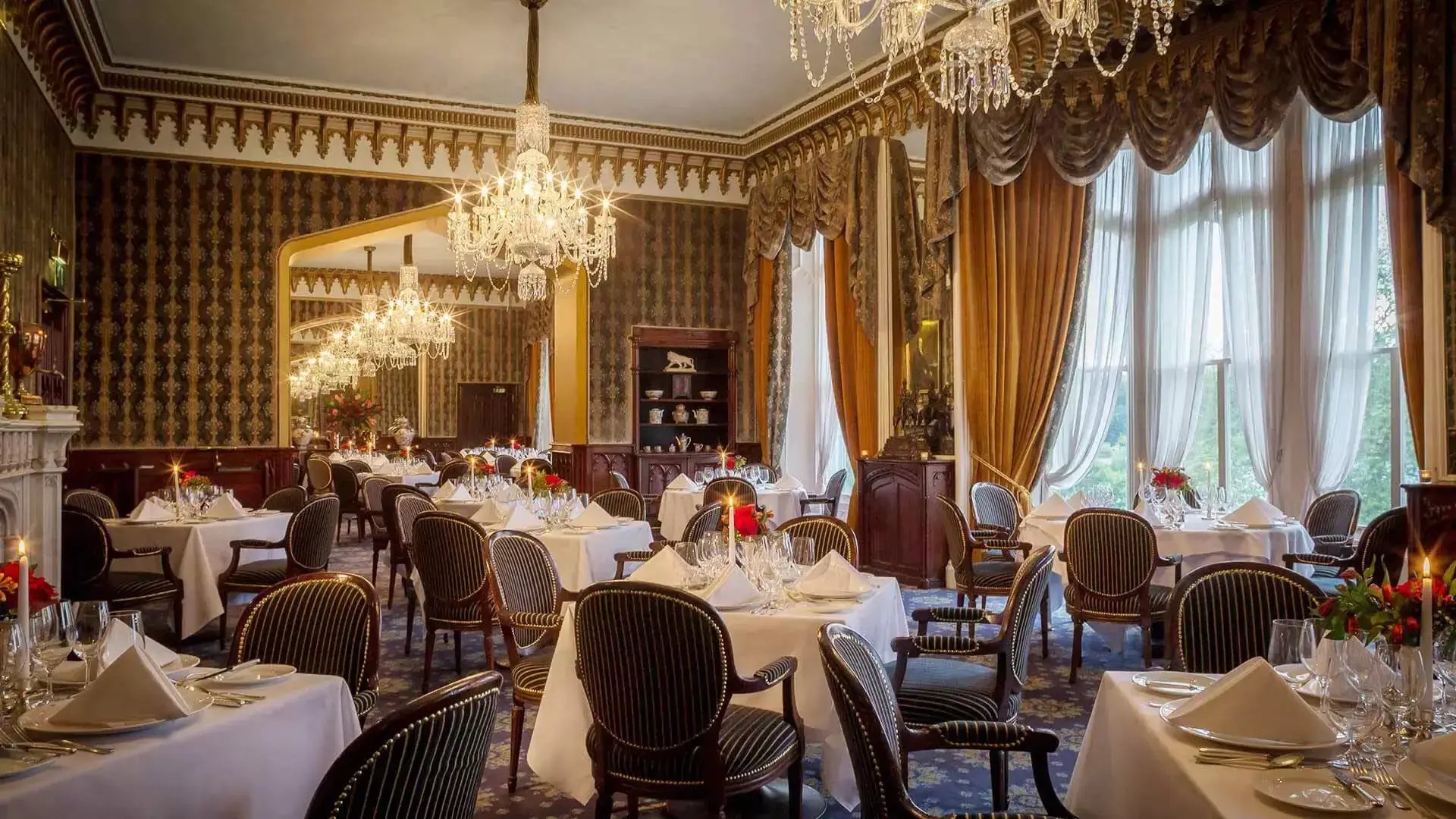 dromoland castle clare irland restaurant essbereich kinderfreundlich exklusiv