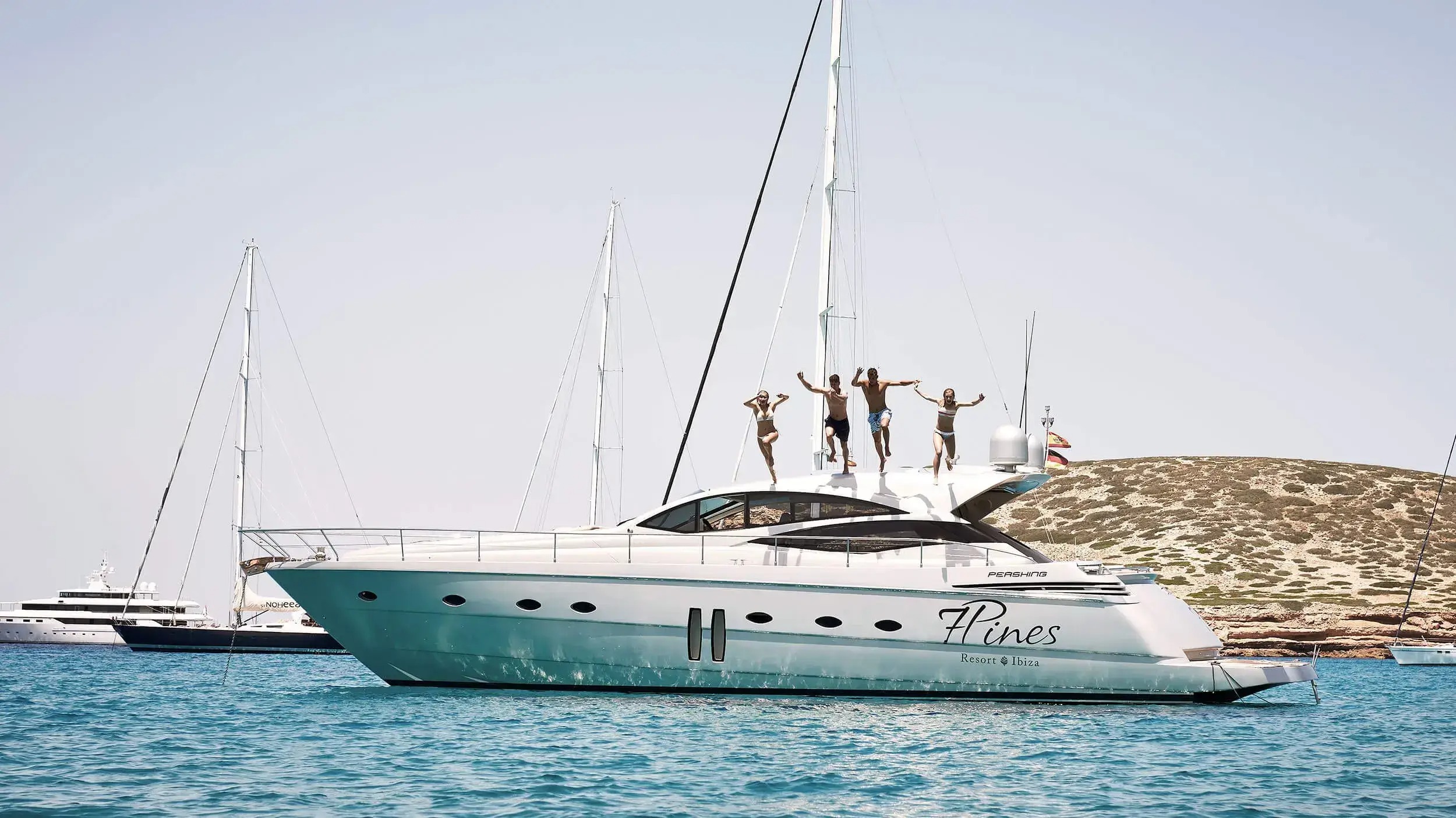 Yacht des 7Pines Ibiza