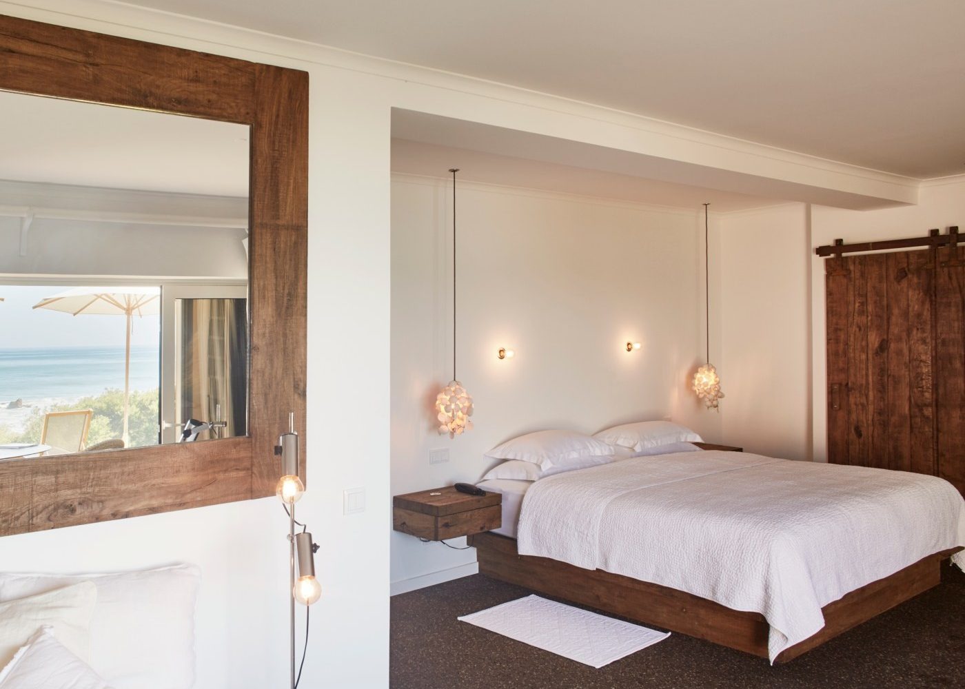 Schlafbereich eines Zimmers im Vila Joya