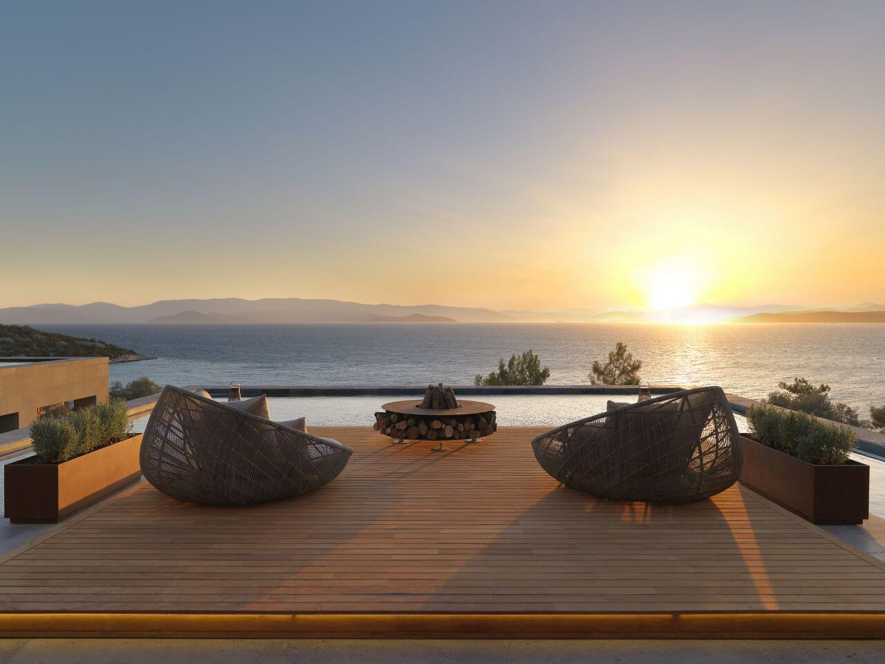 Mandarin Oriental Bodrum Familienluxusreisen TheFamilyProject Feuerstelle