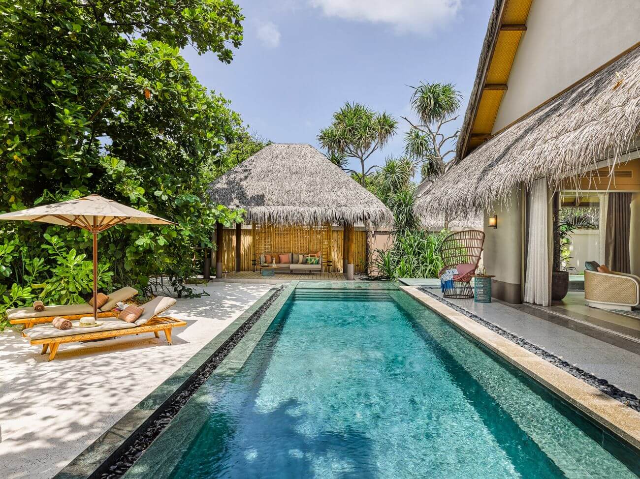 privater Pool der Beach-Villa mit Pool