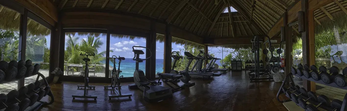 Fitnessstudio auf North Island