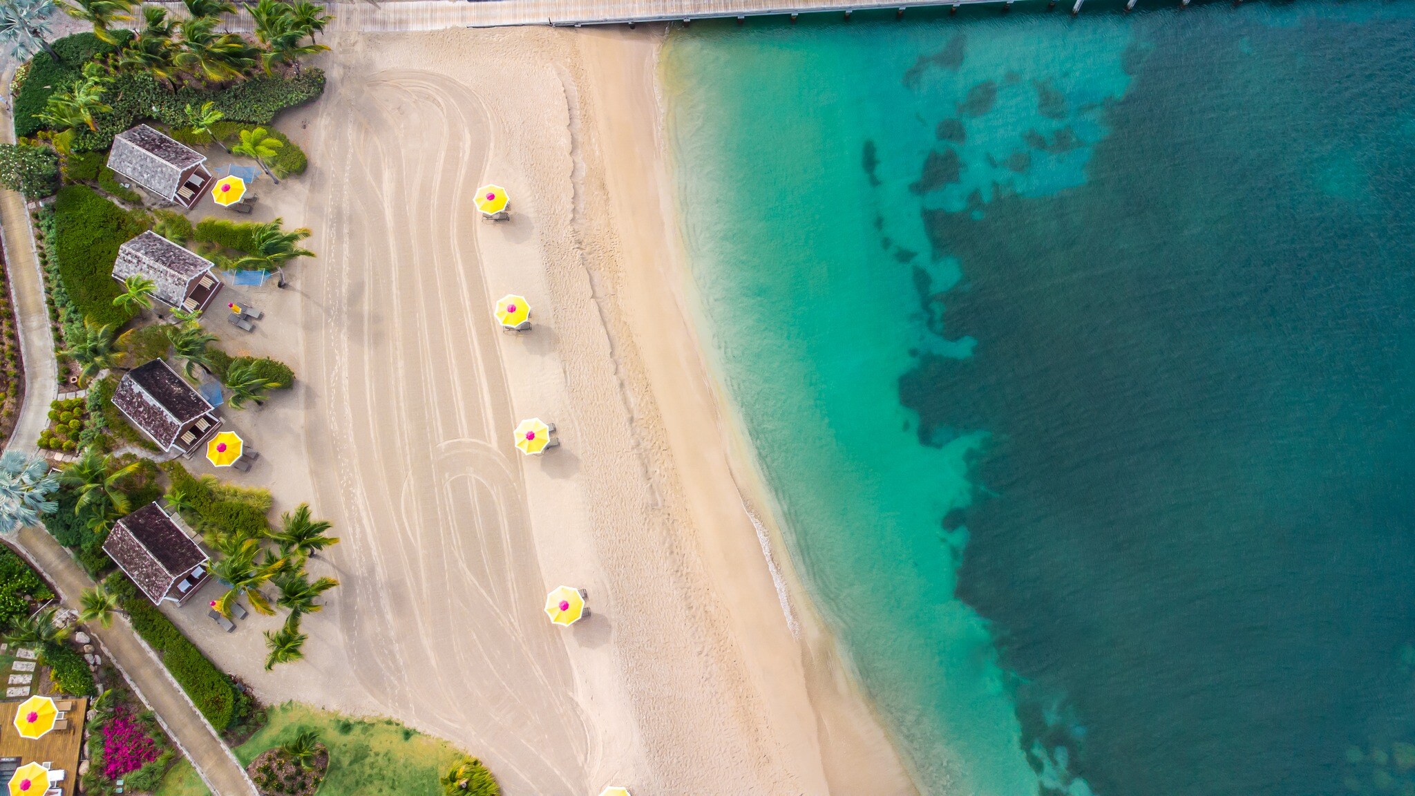 Four Seasons Resort Nevis Beach Luftaufnahme
