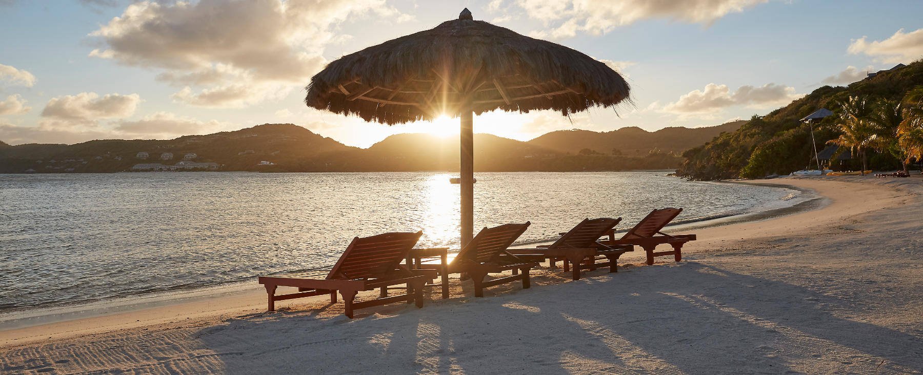 Mandarin Oriental Canouan Liegen am Strand