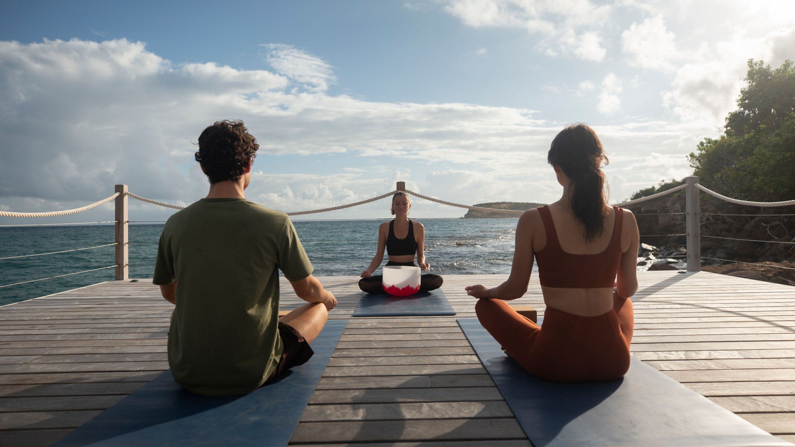 Rosewood Le Guanahani wellness meditation class